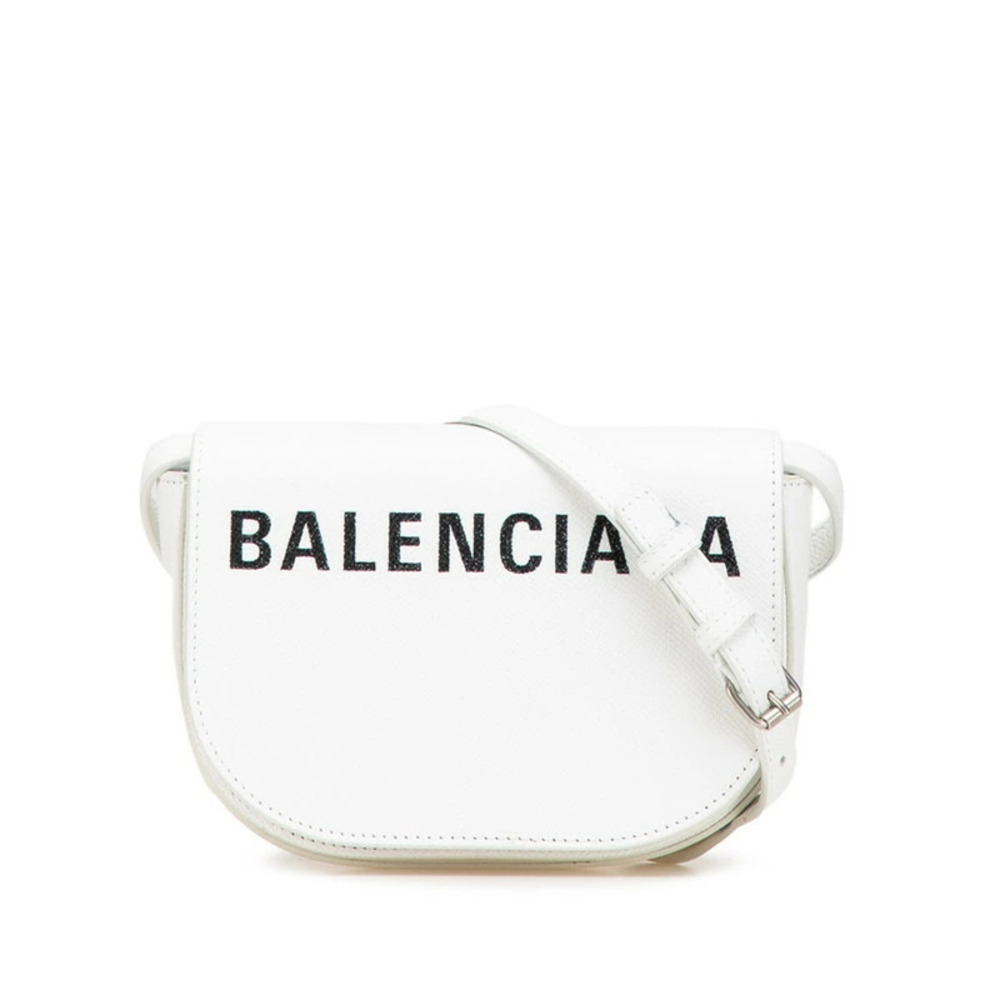 Balenciaga Ville Bag Shoulder White Leather